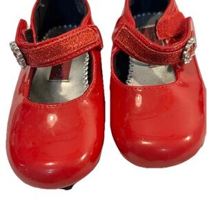 Rachel Shoes Shiny Red Mary Janes